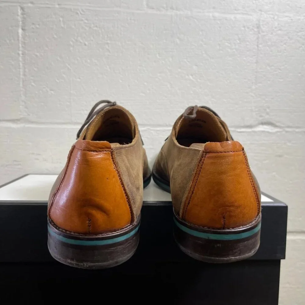 John Fluevog 1204025 Brown Leather Oxford Dress‎ Shoes Lace up Men's 12 US